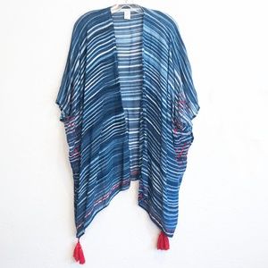 Noonday Collection Kimono, Coverup, Embroidered Stars, Summer Fun
